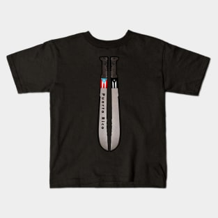 Puerto Rico Machete Flags Kids T-Shirt